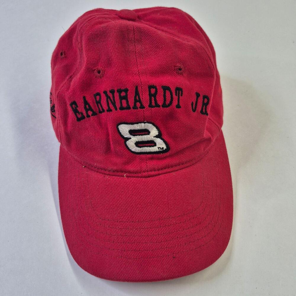 Dale Earnhardt Jr Hat Cap Strap Back Mens One Size Red NASCAR Racing DEI
